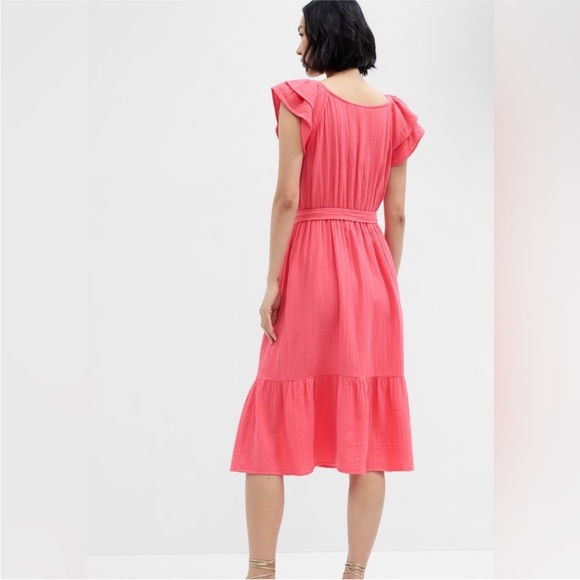 Gap Flutter Sleeve Midi Dress - Picture 3 of 5